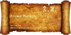 Kozma Margit névjegykártya